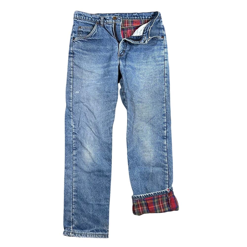 Vintage 90s Lands’ End Flannel Lined Jeans 32x31 Made In USA Men’s